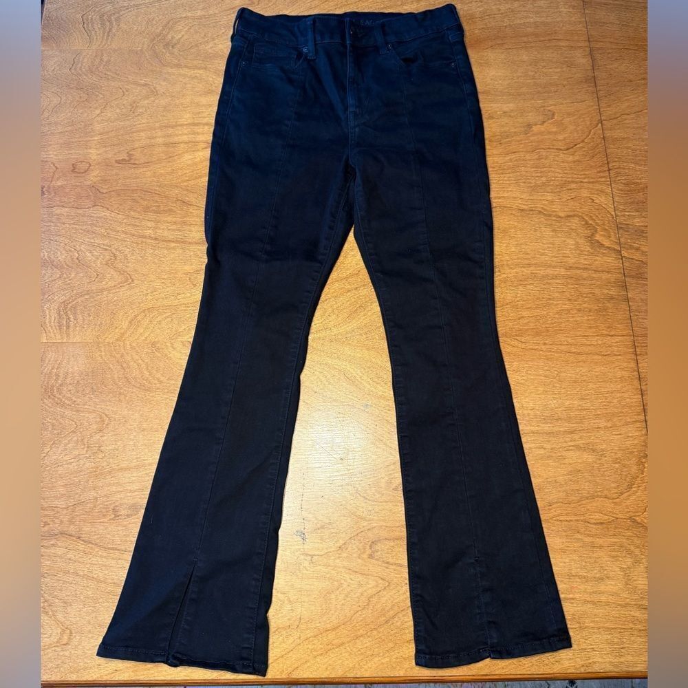 American Eagle Hi-Rise Skinny Kick Black Jeans